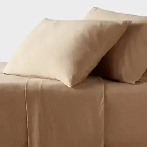Full Cotton Jersey Sheet Set Brown Heather - Threshold Full Cotton Jersey Sheet Set Brown Heather - Threshold