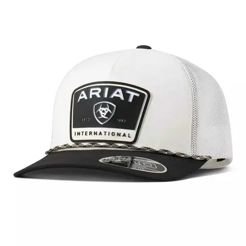 Ariat Unisex Rubber White Mesh Back Snapback Hats