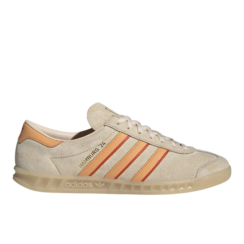 adidas Mens Hamburg 24 Sneakers Shoes Casual - Beige, Orange