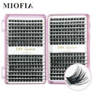Individual False Eyelashes Kit, Eyelash Extension Kit, Fluffy Lash Clusters, Natural Look Eyelash Extensions, Self Grafting Curl Eyelashes, Eye Makeup Enhancement, Cosmetic, Eyelash Extensions Set, DIY False Eyelashes