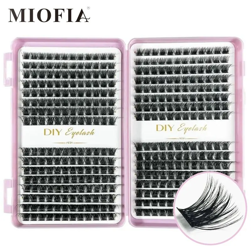 Individual False Eyelashes Kit, Eyelash Extension Kit, Fluffy Lash Clusters, Natural Look Eyelash Extensions, Self Grafting Curl Eyelashes, Eye Makeup Enhancement, Cosmetic, Eyelash Extensions Set, DIY False Eyelashes