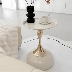 Modern classic side table, circular side table in the living room, fashionable and simple
