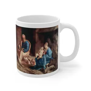 Nativity with Magi (Wise Men) Mug by Giorgione Galleries Religious Spiritual Artistic Birthday Confirmation Christmas Holiday Gift Mug