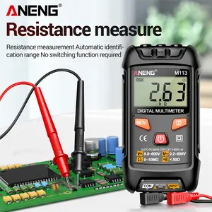 ANENG M113 Digital Multimeter: Smart, Automatic Range Selection, Burn-Proof Ohm/Ampere/Voltage Meter with NCV, DC/AC Current, Voltage, Resistance, Diode, Continuity, Capacitance, and Temperature Measurement