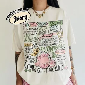 Comfort Colors Wicked Witch Of The East Bro Shirt, Playful Viral Her Sister Was A Witch Tee, Aesthetic Funny Wicked Graphic Top, Trendy Wizard Movie Inspired Quote Shirt