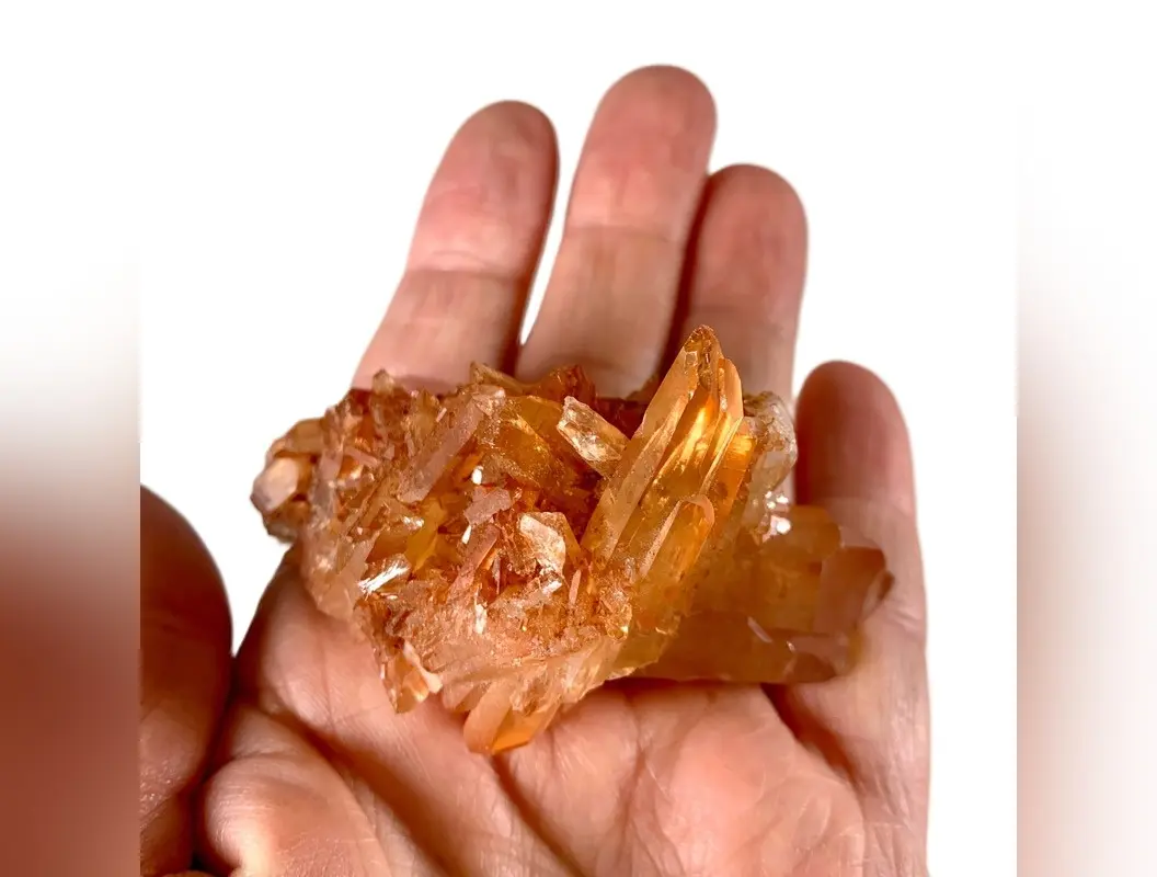 Tangerine Quartz Clusters