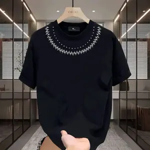 Summer Trendy Brand Men's Pure Cotton Short-sleeved T-shirt Versatile Teenage American Stylish Cool