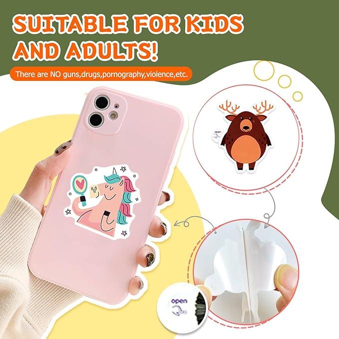 Valentine's Day New Year 2026 Gift 500pcs Cute Waterproof Stickers Pack, Random Stickers for Kids, Teens, Adults - Water Bottle, Laptop, Skateboard, Helmet