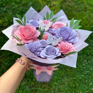 Paper Flowers Bouquet (12 Inches)
