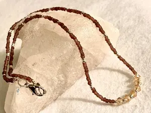 Ildy Handmade Mermaid Glass Beaded Necklace/ Choker