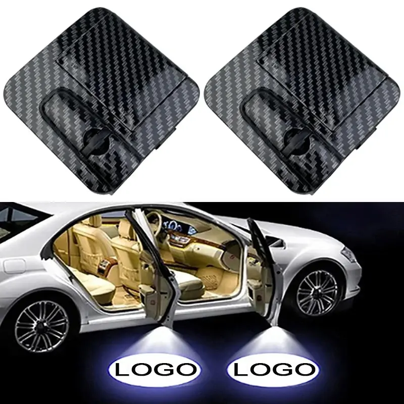 LED Car Door Badge Lights Projector Courtesy Shadow For JEEP Wrangler JK JL TJ Renegade Grand Cherokee, Car Light Embellishments, Car Logo Projector Light Bulbs