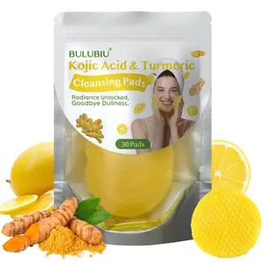 Turmeric Kojic Acid Pads, 30-Count Gently exfoliates and brightens dullness, suitable for sensitive skin