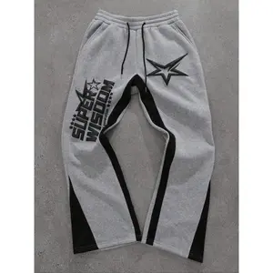 Men's regular fit star printed sports pants, casual and comfortable jogging pants, suitable for all seasonsRAIMENTRY