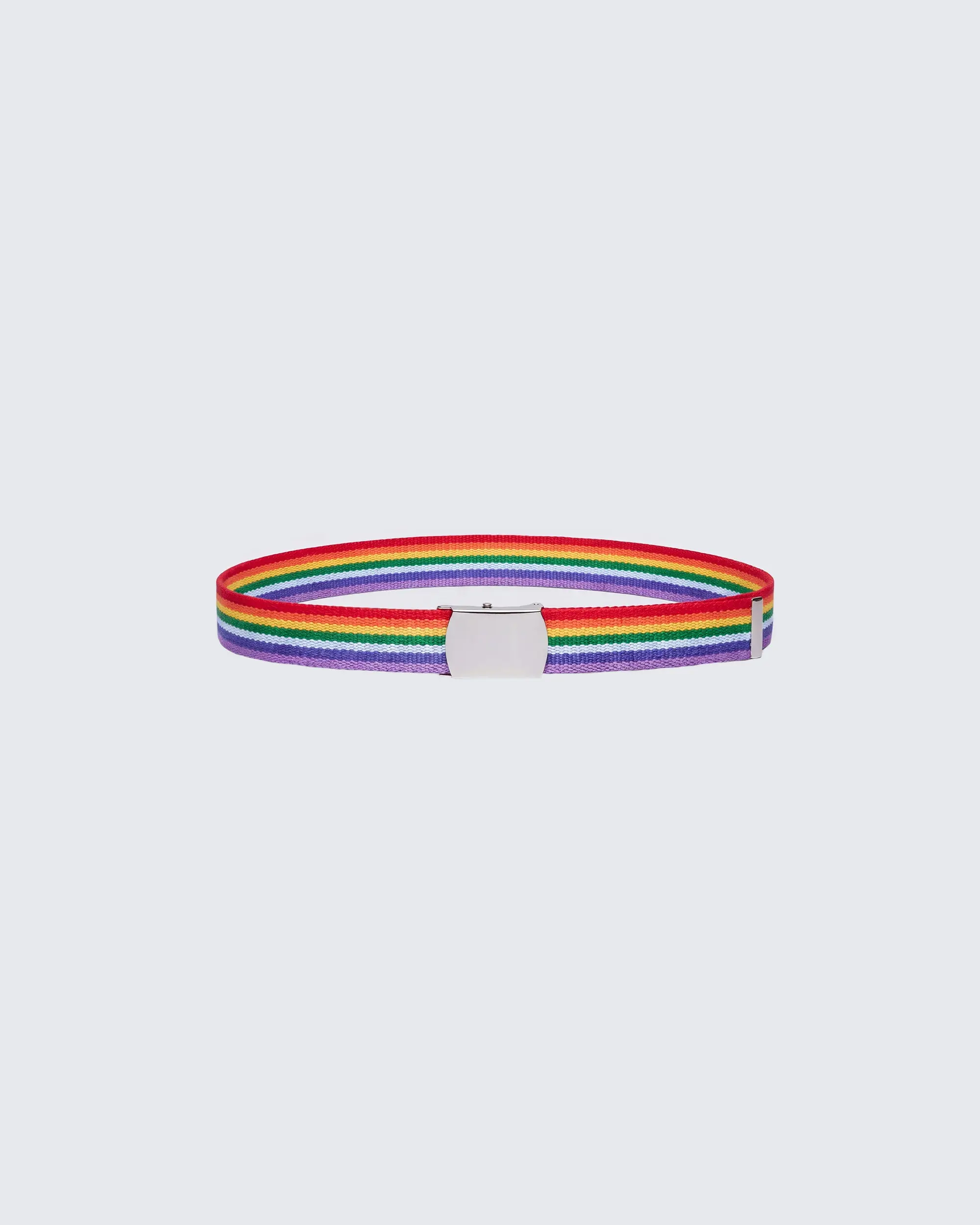 Cheryse Rainbow Woven Belt with Metal Buckle, Fashion Clothes Accessory