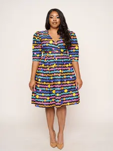 Polka Party Dress - Vibrant Polka Dot Design for Festive Occasions, Comfortable Fit, Versatile for Parties Weddings & Special Events