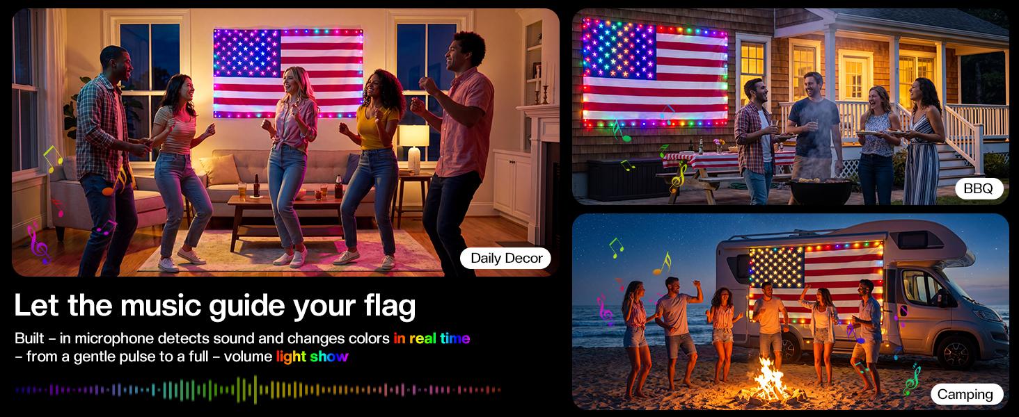 Avatar Controls 3x5FT Smart American Single Side Flag Lights App Control Plug in 4th of July Decorations Lights DIY Color, Music Sync Light Up Patriotic Single Side US Flag Lights for Wall Bedroom, Memorial Day, Independence Day(NOT REMOTE) Avatar Controls 3x5FT Smart American Single Side Flag Lights App Control Plug in 4th of July Decorations Lights DIY Color, Music Sync Light Up Patriotic Single Side US Flag Lights for Wall Bedroom, Memorial Day, Independence Day(NOT REMOTE)