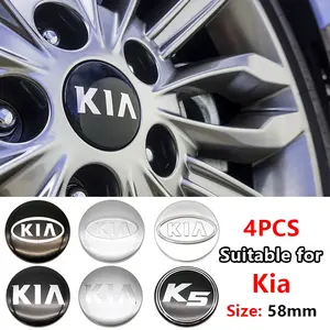 Kia Car Wheel HUB Center Cover Replacement, Wheel Covers, Waterproof Dustproof Rust-Resistant, Strong Adhesive Easy Install, Fits K5, Telluride, Sorento