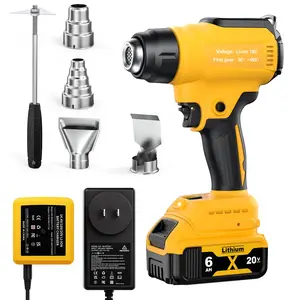 Powtree Cordless Heat Gun Compatible with DEWALT Battery Max 752°F (400°C) Heat Gun for Crafts, Shrink Tubing, Resin & Decorating Tool Portable
