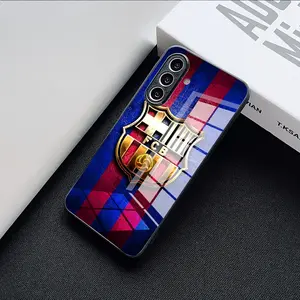 Football B-Barcelonas Phone Case for Samsung Galaxy A56 A36 A26 A07 A06 A55 A35 A05 A14 A24 A34 A54 A16 A05S A25 A15 A23 A33 A53 A73 A13 A04 A72 A32 A52 4G 5G Protective Anti-Drop Tempered Glass Back Cover