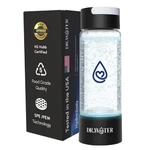 DR.WATER HydroDaily 13oz Everyday Hydrogen Wellness Bottle for Gut Health & Energy Boost Drinkware H2 Hubb Certified Food Grade Quality SPE PEM Technology