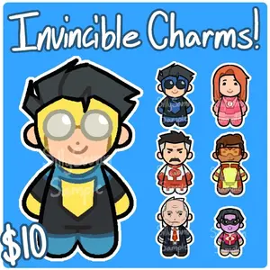 Invincible Keychains // Cute Acrylic Keychain, Game Keychain, Gift Ideas, Cute Animals