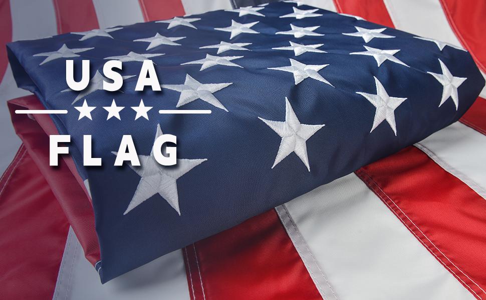 Mother Day Gift American Flags for Outside 3x5 FT- Heavy Duty US Flag USA Flag with Embroidered Stars, Sewn Stripes & Brass Grommets, Weather-Resistant, 4th of July Decorations
