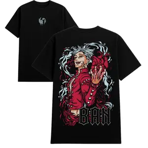 The Seven Deadly Sins Ban T-Shirt, Hoodie & Sweater – Front Print Fox Sin of Greed Logo & Back Print Ban Character with Red Jacket & Heart of Immortality Graphic | Unisex Sizes S–5XL Anime Streetwear Gift for Manga & Anime Fan