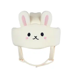 Cute Cartoon Rabbit Design Baby Safety Helmet, Bonnet With Bunny Ears, Breathable Anti-collision Helmet, Baby Walking Safety Helmet, Travel Essentials for Baby, Funny Bunny Hat