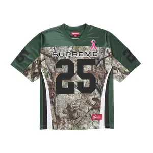Supreme Men's Breast Cancer Awareness Football Jersey Green, from StockX