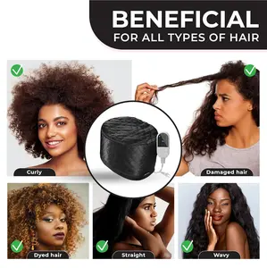Hair Steamer For Natural Hair Home Use w/10-level Heats Up Quickly, Heat Cap For