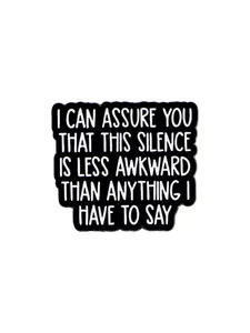 Funny Cartoon Pin, Fashionable English Design Zinc Alloy Badge, Unisex Casual Accessory, Multifunctional Leisure Badge for All Seasons, Metal Badge, Pinback Badges