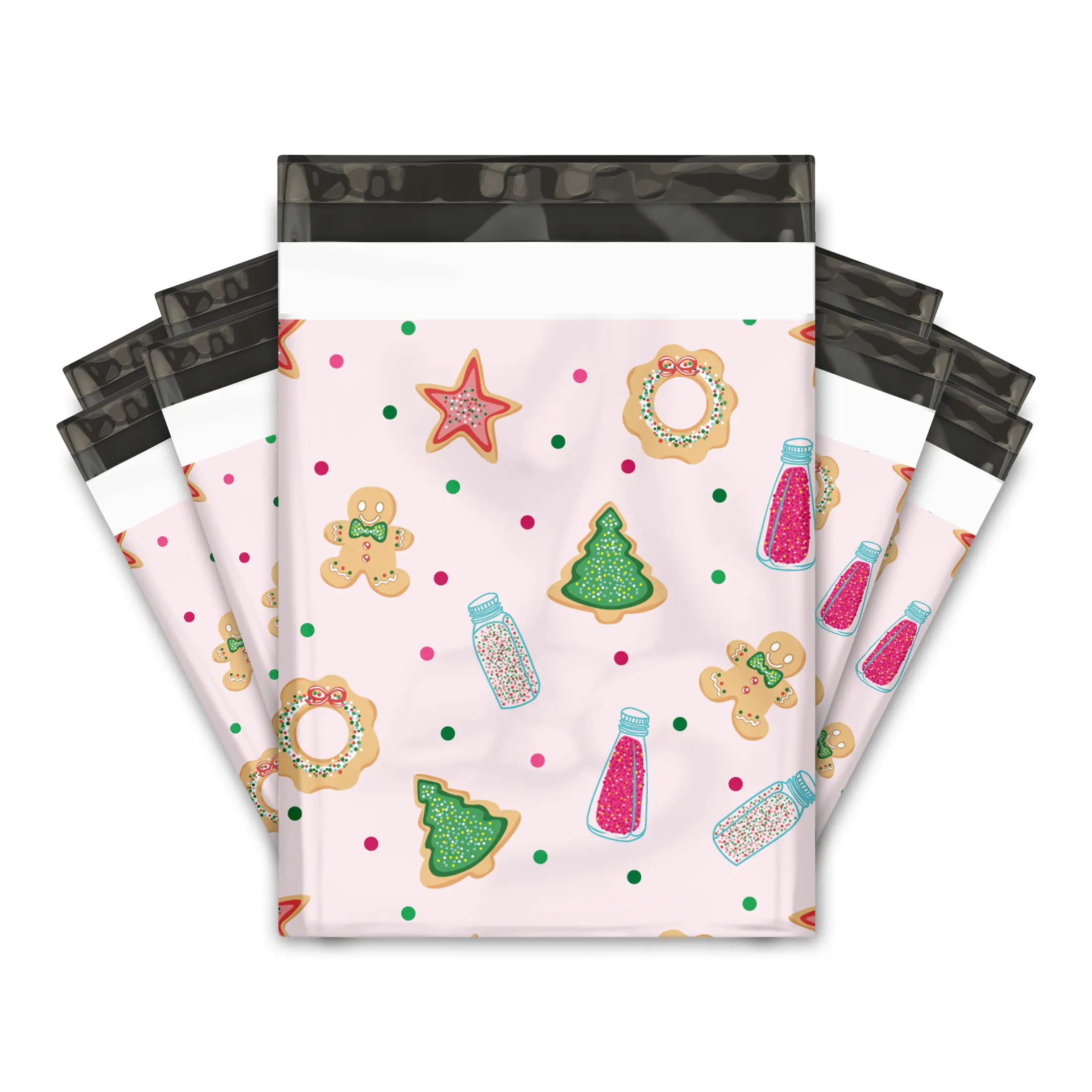 10x13 Christmas Cookie Poly Mailers – Shipping Bags for Small Business