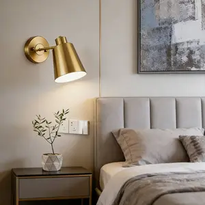 2-Pack Battery-Powered Wall Lamp, Black/Gold, Rechargeable Wall Light, Adjustable Bulb with Remote, 12 Colors, for Bedroom Living Room