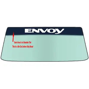 Fits A GMC ENVOY Vehicles Vinyl Windshield Banner Automotive Car Graphic Decal Sticker -FREE APPLICATION TOOL INCLUDED