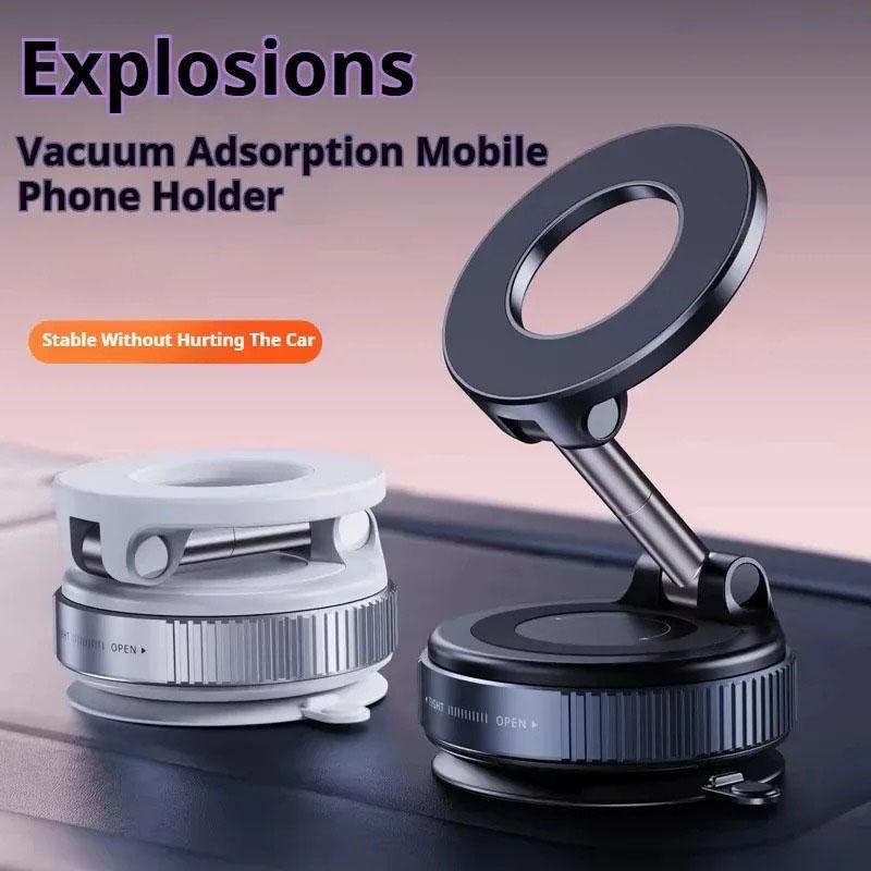 For Magsafe Car Phone Holder Suction Cup Vacuum Magnetic Phone Hholder 360° Rotatable Foldable Phone Holder Phone Accessories
