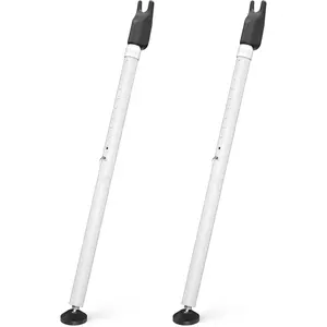 Sliding Glass Door Security Bar Patio Door Barricade Door Jammer White 2 Pack