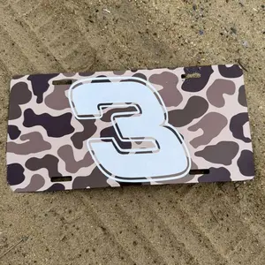 Dale Earnhardt Number 3 License Plate for Cars and Trucks - Custom NASCAR Fan and Legend Accessory DO IT FOR DALE Vehicle