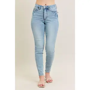 Judy Blue Full Size Mr Tummy Control Vintage Wash Skinny Jeans Plus Size