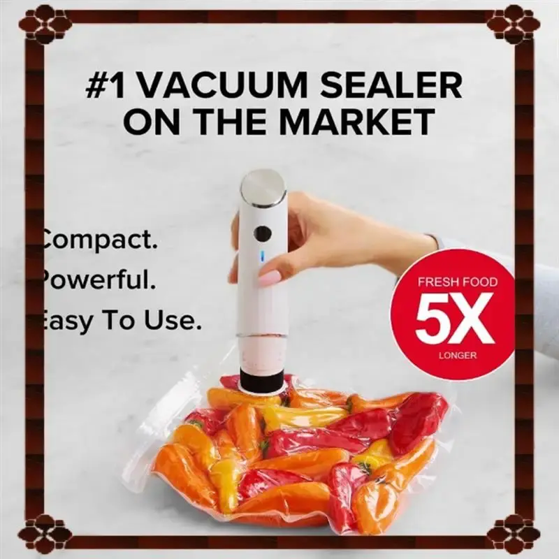 24-Hour Delivery Compact Handheld Vacuum Sealer for Food-1Set Seal Meal Saver, Portable Food Sealer Machine Powerful Vacuum Seal Does not apply