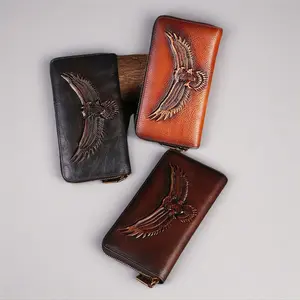 Top-Grade Leather Couple's Wallets, Men's Wallets Available in Brown, Gray, Home Organizer Storage Accessory