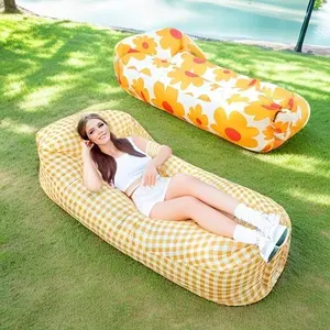 Inflatable Sofa Bed, Comfortable Lounge for Beach, Swimming Pool, Beach Naps, Picnics, Camping, and Music Festivals, Durable and Compact