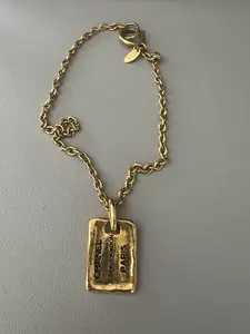 Pre-owned Chanel Vintage Dog Tag Necklace