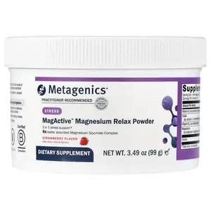 Metagenics MagActive™ Magnesium Relax Powder, Strawberry, 3.49 oz (99 g)