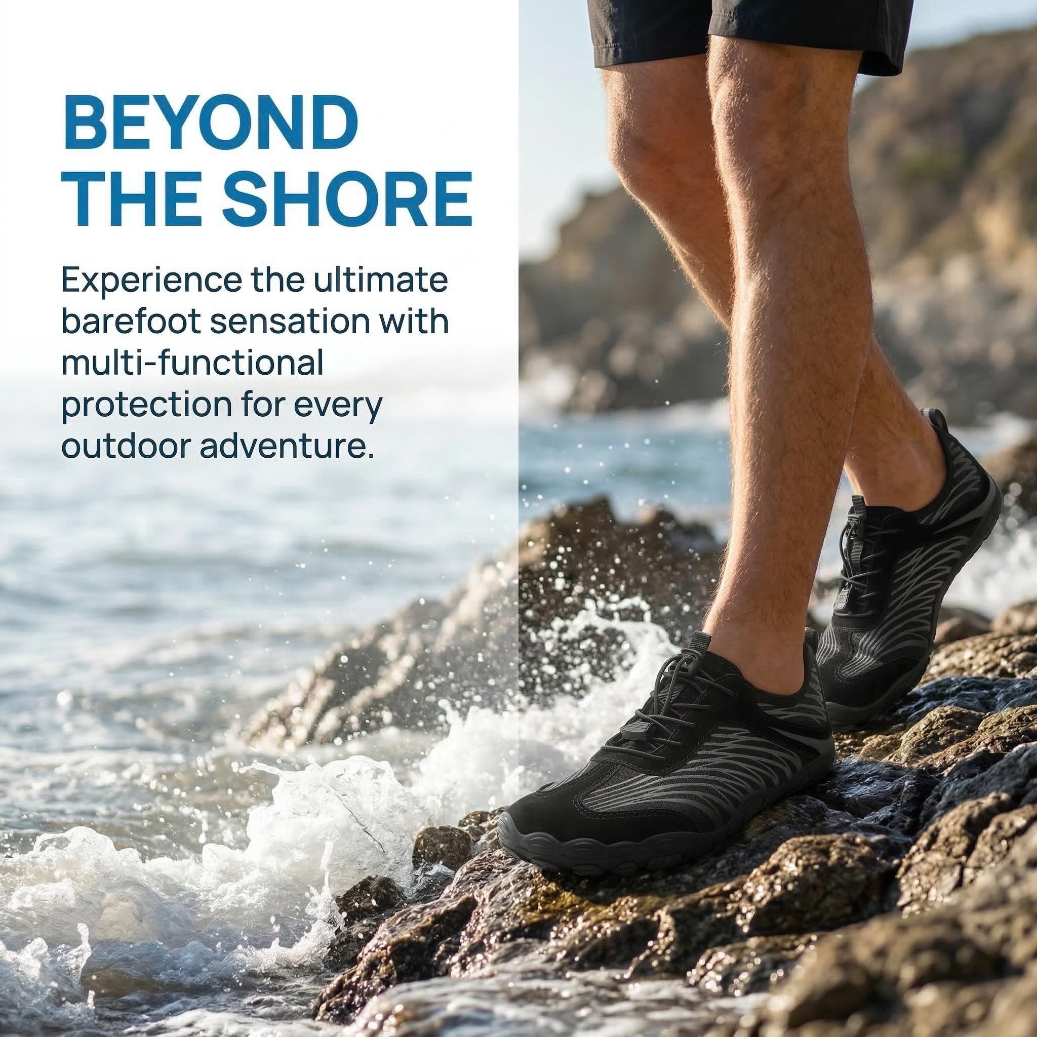 UBFEN Mens Women Water Shoes for Boating Fishing Diving Surfing Beach Sports -  Quick Dry Premium Mesh Upper & Honeycomb Insole for Breathability - Barefoot Aqua  Footwear  Summervibes outdoorfun