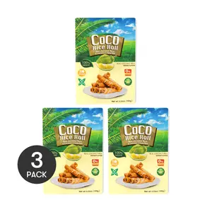 Authentic Thai COCO Coconut Rolls - Durian Flavor - 3 Packs (100g Each) | Delicious Snack