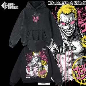 BOD - Donquixote Doflamingo Vintage Unisex Oversize Washed Cotton T-shirt Hoodie, Anime Graphic Tee, Manga Anime Lover, Anime Merch Fan, Outfits Men, Boys Merch Top