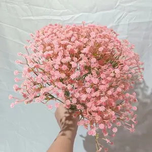 24pcs Baby Breath Artificial Decorative Flowers, Winter Valentine's Day Wedding Bouquet, Home Decor, DIY Arrangement, Party Decoration