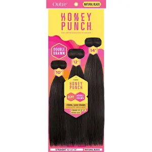 Outre Honey Punch Double Drawn 100% Unprocessed Remy Human Hair - STRAIGHT MULTI