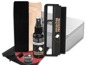 Collector Protector Vinyl Record Cleaning Kit - Vinyl Cleaner for Records, Includes Soft Velvet & Carbon Fiber Record Brush, Liquid Cleaning Solution, Microfiber Cloth & Stylus Cleaner Gel