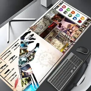 Zombies Gamer Setup Must Have Large Gaming Mouse Pad, Aesthetic Desktop Decoration Pad, Washable Rubber Pad Non-Slip Lock Edge Multi-Size Mouse Pad For Home Office, Desktop Accessory Gift for Friends, Corporate Work Desk Accessories